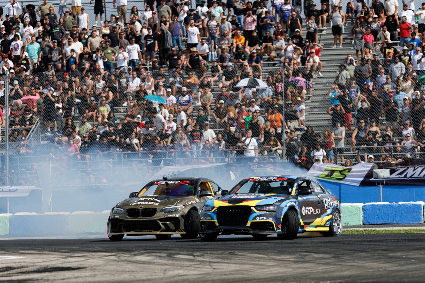 The TSH Auto competition car during a drift event